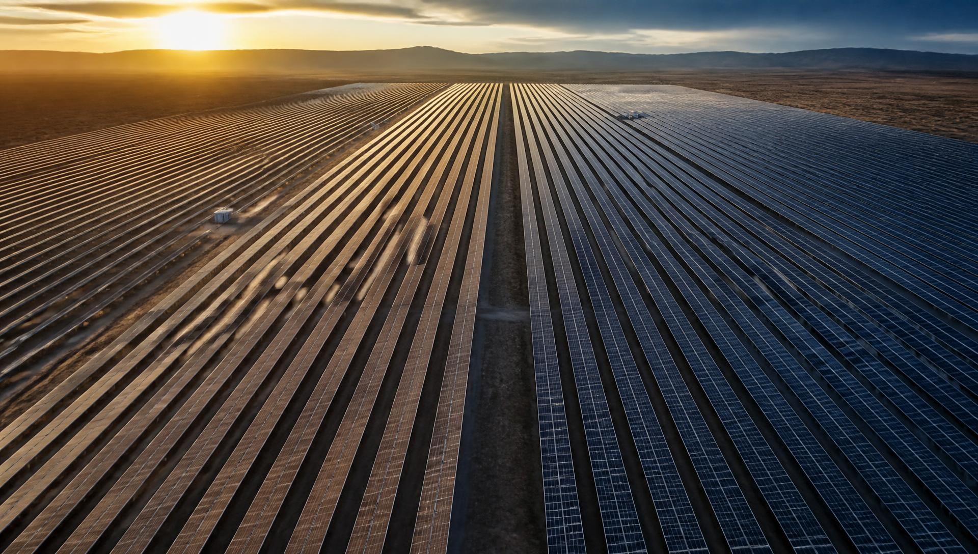 Planta solar a piso de gran escala